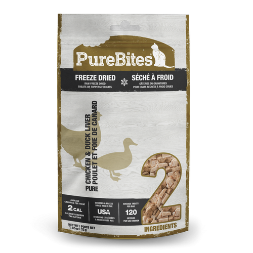 PureBites Freeze Dried Chicken & Duck Liver Cat Treats