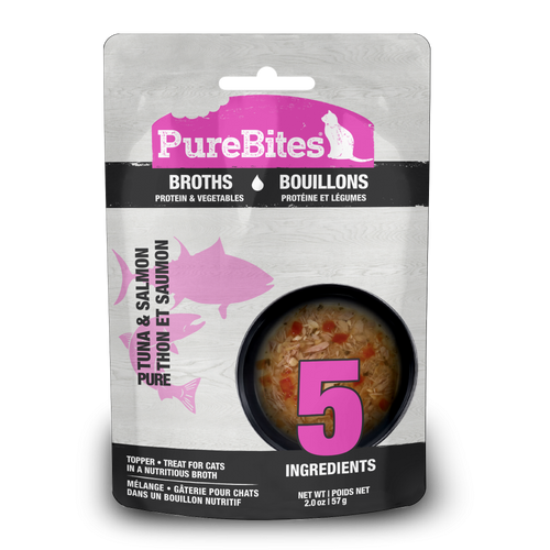 PureBites Broths Tuna, Salmon & Vegetables Cat Treat/Topper