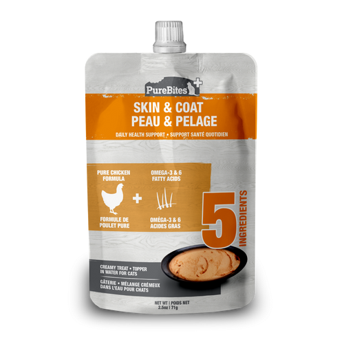 PureBites Plus Skin & Coat Squeezables Cat Treat/Topper