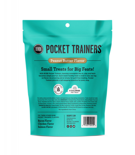 Bixbi Pocket Trainers Peanut Butter Dog Treats