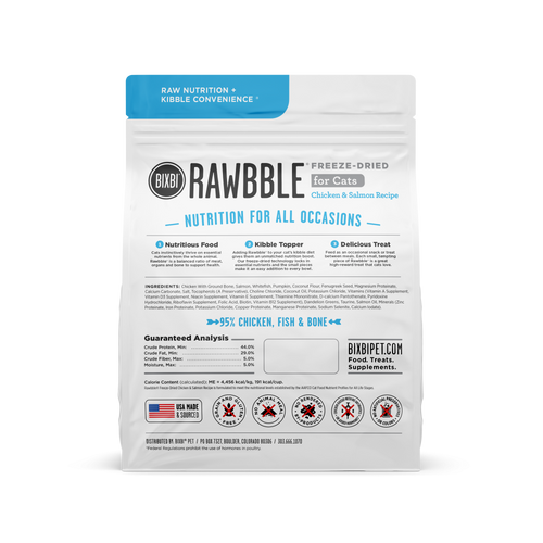 Bixbi Rawbble Chicken/Salmon Freeze Dried for Cats