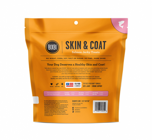 Bixbi Skin & Coat Salmon Jerky Dog Treats
