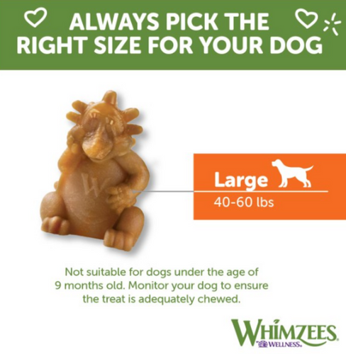 Whimzees Hedgehog Dental Chew Dog Treats