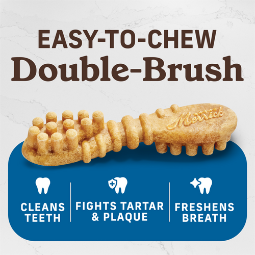 Merrick Fresh Kisses Coconut Oil and Botanics Dental Dog Chews Extra Small