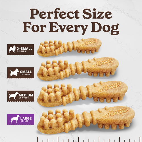 Merrick Fresh Kisses Coconut Oil and Botanics Dental Dog Chews Large