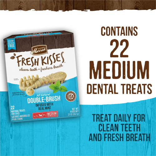 Merrick Fresh Kisses Mint Dental Dog Chews Medium