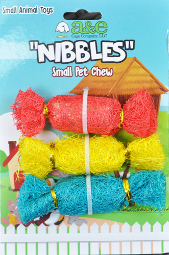 A & E Nibbles Loofah Candies Small Animal Toy