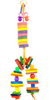 A & E Happy Beaks Wooden Spoon With Bagels, Blocks, & Beads Bird Cage Accessory