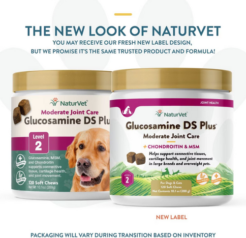 NaturVet Moderate Care Glucosamine DS Plus Soft Chews Joint Supplement for Dogs