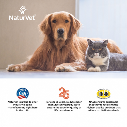 NaturVet Digestive Enzymes Powder with Prebiotics and Probiotics for Dogs and Cats