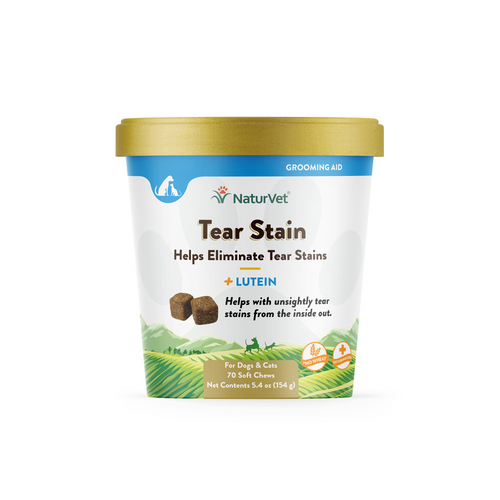 NaturVet Tear Stain Plus Lutien Functional Soft Chews for Dogs and Cats