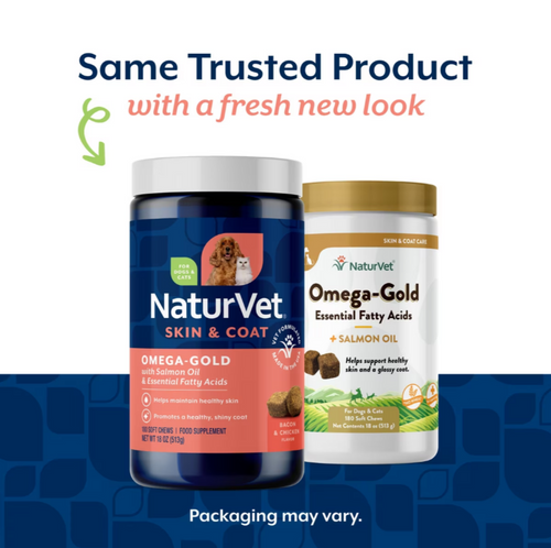 NaturVet Omega Gold plus Salmon Oil Functional Soft Chews for Dogs