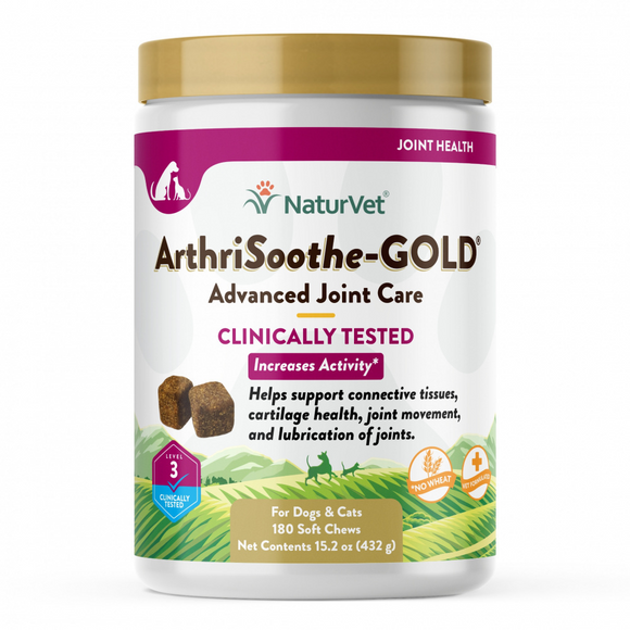 NaturVet ArthiSoothe Gold Level 3 Functional Soft Chews for Dogs