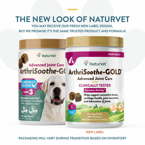 NaturVet ArthiSoothe Gold Level 3 Functional Soft Chews for Dogs