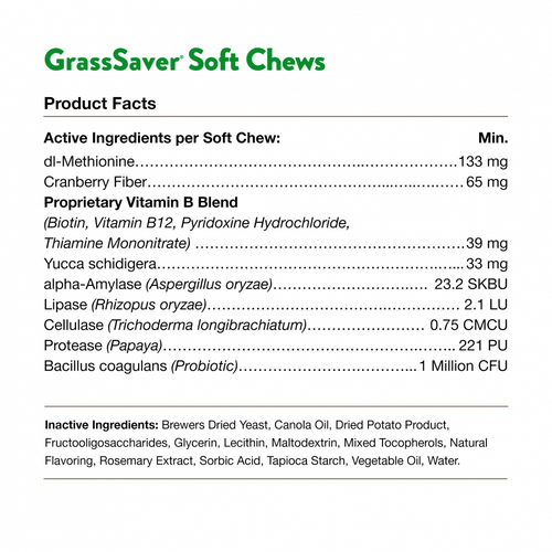 NaturVet GrassSaver Plus Enzymes Soft Chews for Dogs