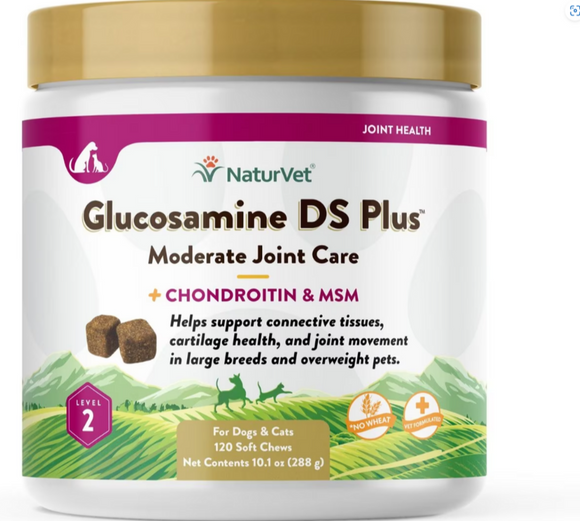 NaturVet Glucosamine DS Level 2 Tablets for Dogs