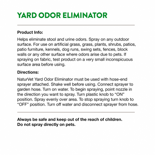 NaturVet Yard Odor Eliminator Deodorizing Spray