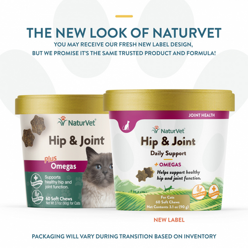 NaturVet Hip & Joint Plus Omega Soft Chews for Cats