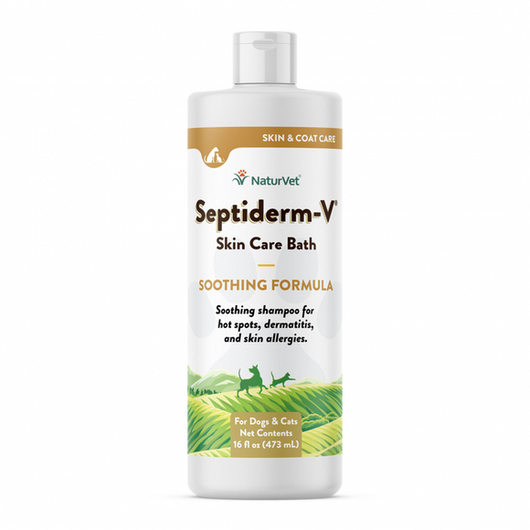 NaturVet Septiderm-V Skin Care Bath for Dogs & Cats