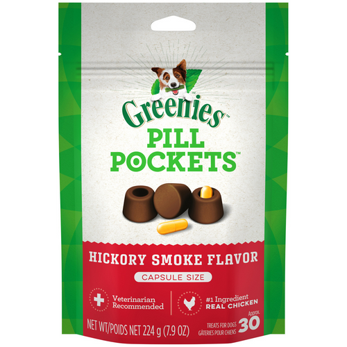 Greenies Pill Pockets Canine Hickory Smoke Flavor Dog Treats Capsule