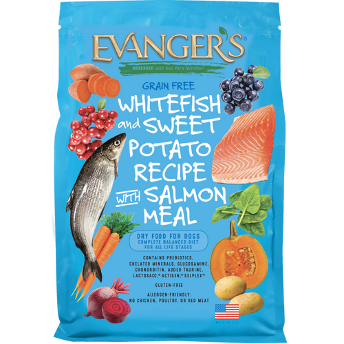 Evanger's Grain Free Whitefish, Sweet Potato and Salmon Dry Dog Food