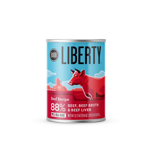 Bixbi Liberty Beef Recipe Canned Wet Dog Food