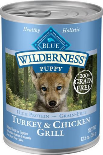 Blue Buffalo Wilderness High-Protein Grain-Free Turkey & Chicken Grill Puppy Canned Dog Food