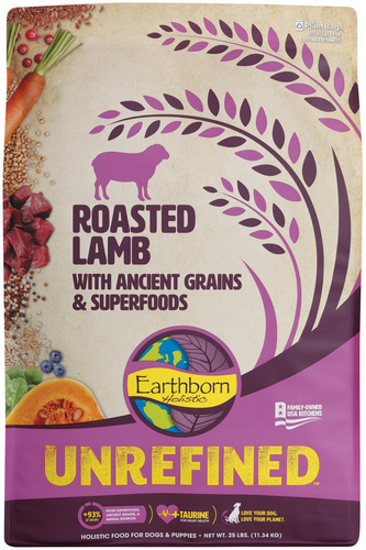Earthborn Holistic Unrefined Roasted Lamb with Ancient Grains & Superfoods Dry Dog Food