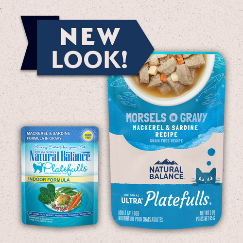 Natural Balance Original Ultra Platefulls Wet Cat Food, Mackerel & Sardine Morsels in Gravy Recipe