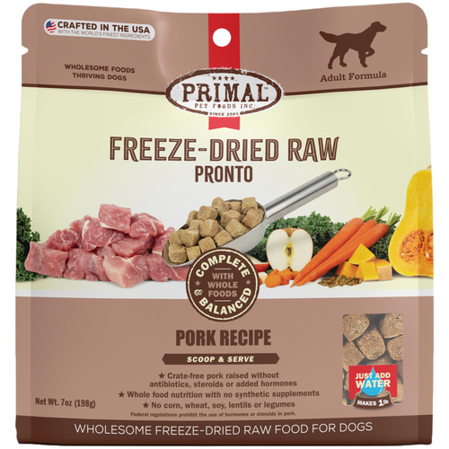 Primal Canine Pork Formula Freeze-Dried Pronto