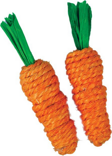 A & E Nibbles Loofah Carrot Small Animal Toy