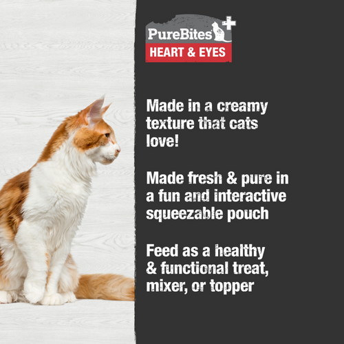 PureBites Plus Heart & Eyes Squeezables Cat Treat/Topper