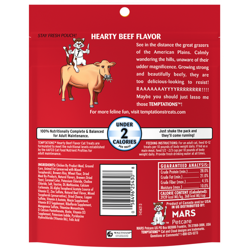 Temptations Hearty Beef Cat Treats