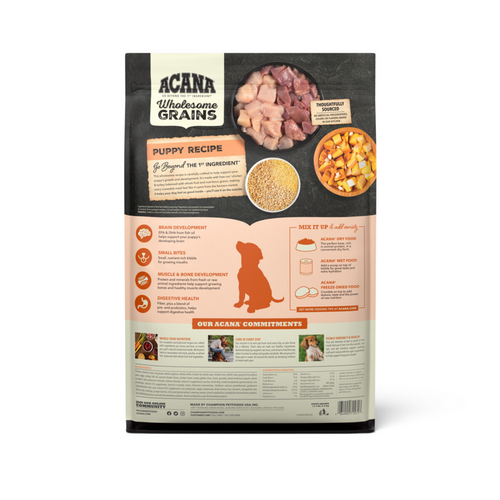 ACANA Wholesome Grains Real Chicken, Eggs and Turkey Puppy Recipe Dry Dog Food