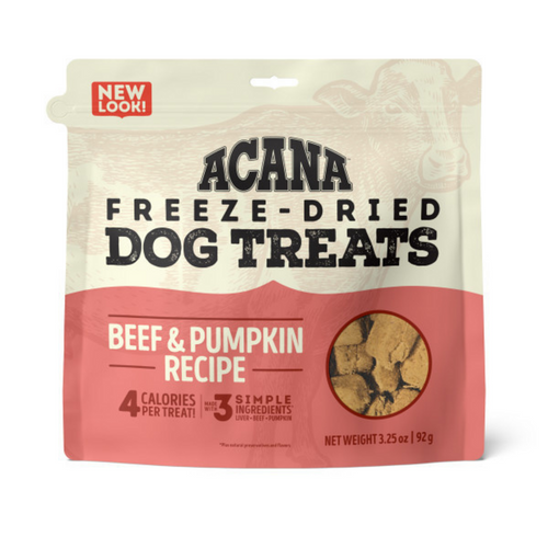 ACANA Singles Grain Free Limited Ingredients & Freeze-Dried, Beef & Pumpkin Dog Treats