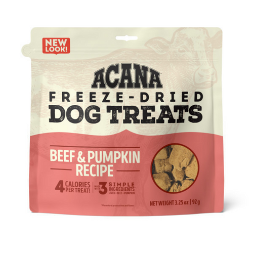 Acana Singles Grain Free Limited Ingredients & Freeze-Dried, Beef & Pumpkin Dog Treats