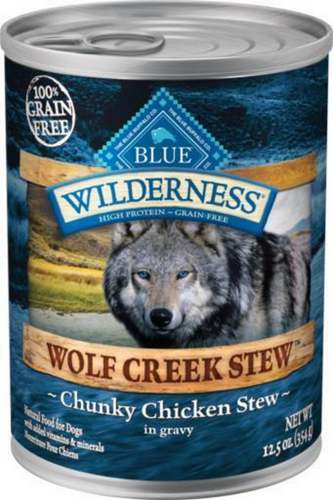 Blue Buffalo Wilderness Wolf Creek Stew Grain-Free Chunky Chicken Stew Adult Canned Dog Food