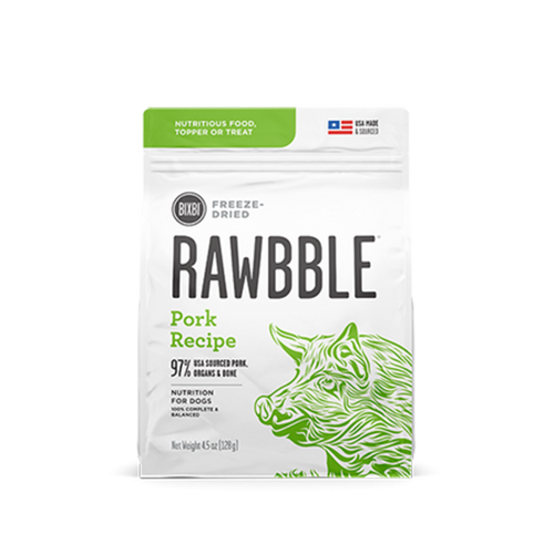 Bixbi Rawbble Freeze Dried Pork Dog Food
