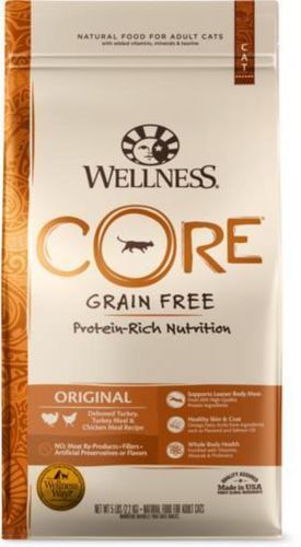 Wellness CORE Natural Grain Free Original Formula Recipe Dry Cat Food