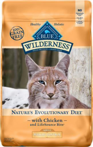Blue Buffalo Wilderness High-Protein Grain-Free Adult Weight Control Chicken Recipe Dry Cat Food