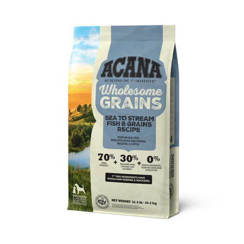 Acana Wholesome Grains Sea to Stream Fish & Grains Dry Dog Food Herring, Mackerel & Catfish