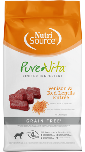 PureVita Grain Free Venison & Red Lentils Entree Dry Dog Food