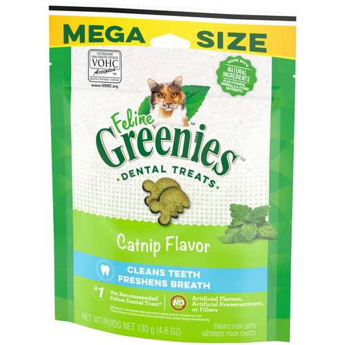 Feline Greenies Adult Natural Dental Care Catnip Flavor Cat Treats