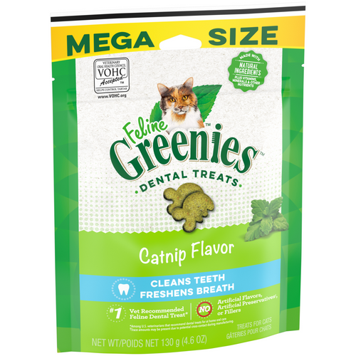 Feline Greenies Adult Natural Dental Care Catnip Flavor Cat Treats