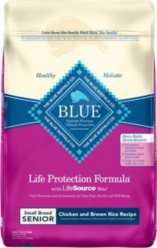Blue Buffalo Life Protection Formula Small Breed Senior Chicken & Brown Rice Recipe Dry Dog Food