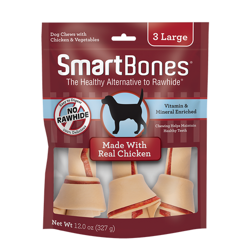 SmartBones Large Chicken Chew Bones Dog Treats