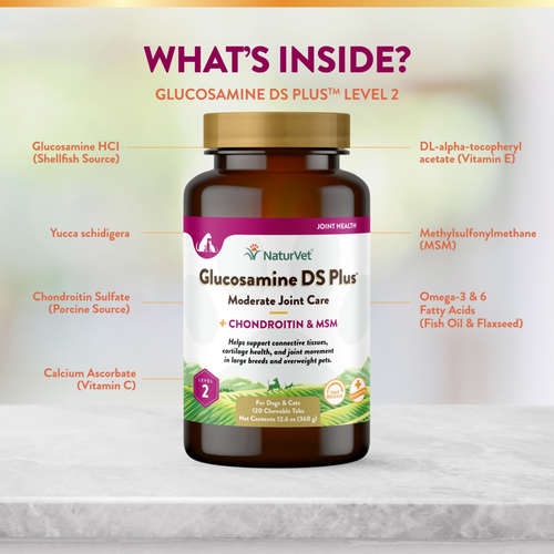 NaturVet Glucosamine DS Level 2 Tablets for Dogs