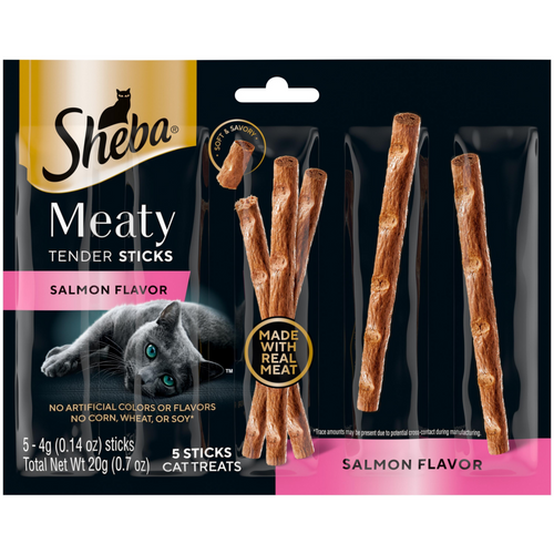 Sheba Grain Free Meaty Tender Sticks with Salmon Cat Treats