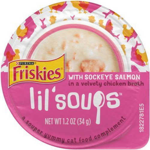 Purina Friskies Lil' Soups Grain Free Sockeye Salmon in Chicken Broth Wet Cat Food