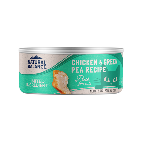 Natural Balance Limited Ingredient Wet Cat Food, Chicken & Green Pea Pate Recipe